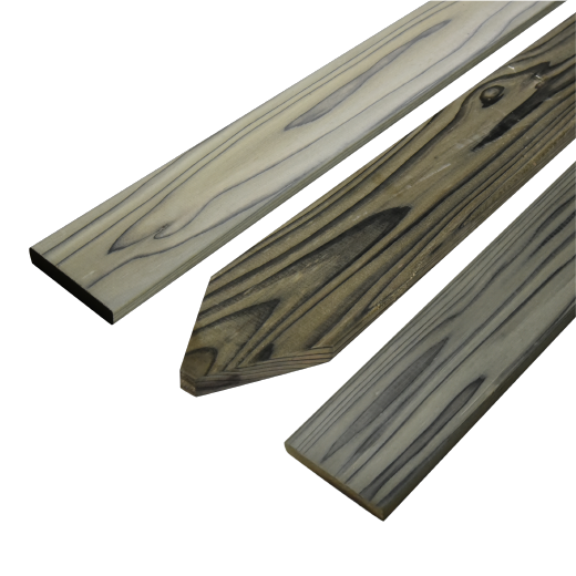 耐久性の高い防腐木材のウッドフェンスパーツ