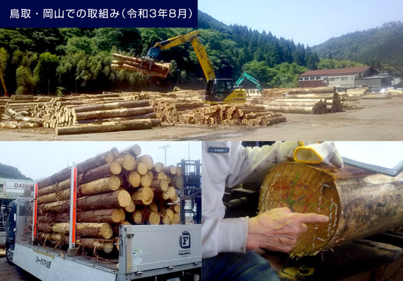 鳥取や岡山で地域のパートナーと国産材活用のネットワークを構築