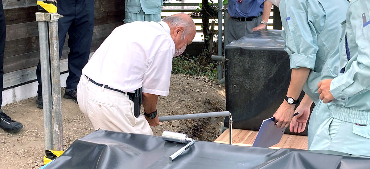 木製浮き基礎 丸太 基礎